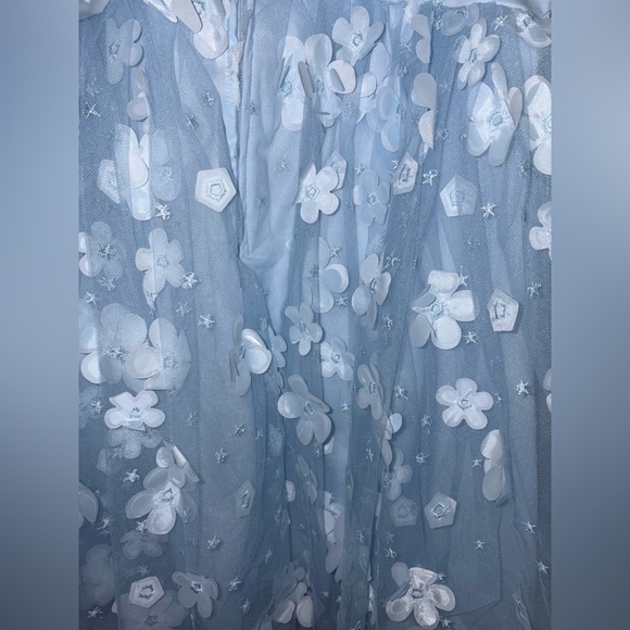 New Entry Size Medium light Blue Altar’d State 3D Floral Mesh Babydoll - Picture 5 of 7